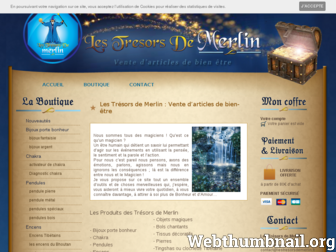 lestresorsdemerlin.fr website preview