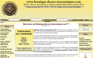 boutique-decors-maconniques.com website preview