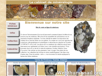 cabinet-de-mineralogie.com website preview
