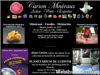 carionmineraux.com website preview