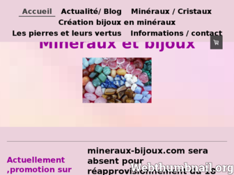 mineraux-bijoux.com website preview