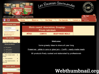 lesrecettesgourmandes.com website preview