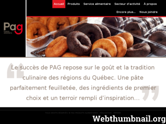 pagproduitsalimentaires.com website preview