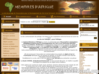 memoires-afrique.com website preview
