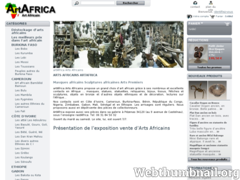 artafrica.fr website preview
