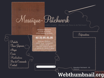 mosaique-patchwork.fr website preview
