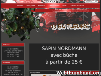 13enfleurs.com website preview
