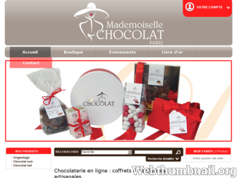 mademoiselle-chocolat.fr website preview