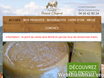 fromagerie-benoit-chapert.fr website preview