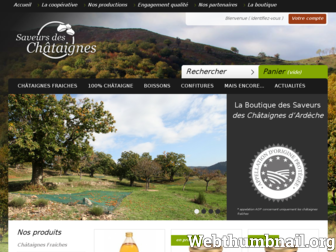 saveurs-chataignes-ardeche.fr website preview