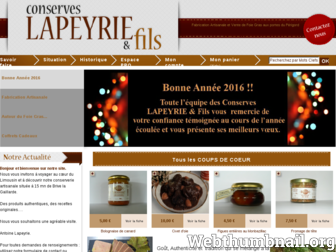 conserves-lapeyrie.fr website preview