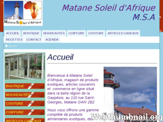 matanesoleildafrique.com website preview