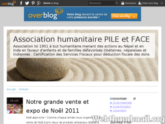 pilefacetibet.over-blog.com website preview