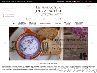 lesproducteursdecaractere.com website preview