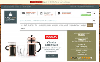 club-cafe-gourmet.fr website preview