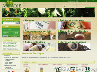 boutique.arcadie.fr website preview
