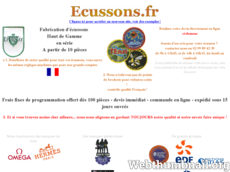 ecussons.fr website preview