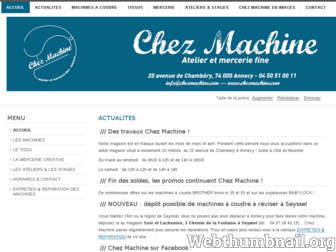 chezmachine.com website preview