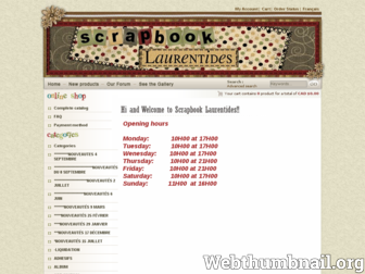 scrapbooklaurentides.com website preview