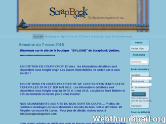 scrapbookquebec.com website preview