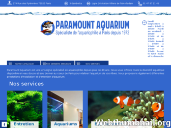 paramountaquarium.com website preview
