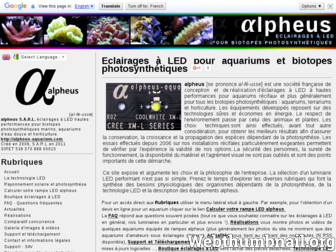 alpheus-aquarium.com website preview
