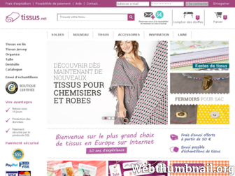 tissus.net website preview