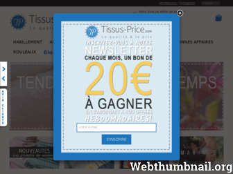 tissus-price.com website preview