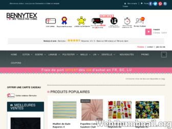 bennytex.fr website preview