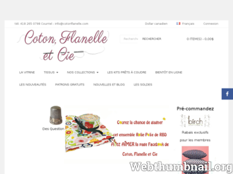 cotonflanelle.com website preview