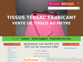 tissu-tersac.fr website preview