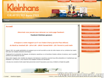 kleinhans-graveurs.fr website preview