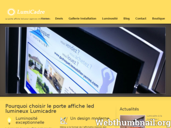 lumicadre.fr website preview