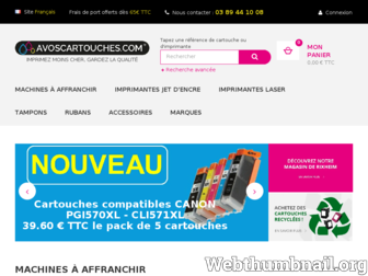 avoscartouches.com website preview