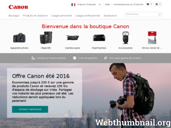 store.canon.fr website preview