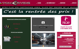 tonervide.fr website preview