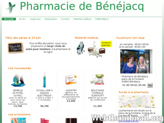 pharmaciedebenejacq.fr website preview
