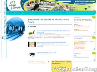 pharma.univ-tours.fr website preview