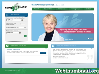 projetpharm.fr website preview