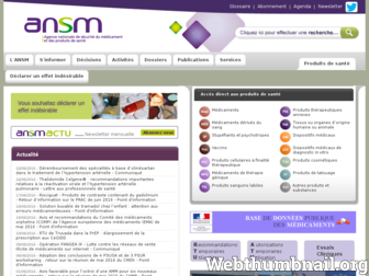 ansm.sante.fr website preview