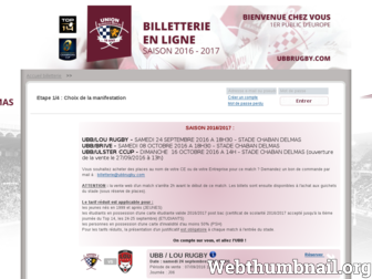 billetterie.ubbrugby.com website preview