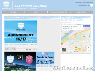 billetterie-racing92.fr website preview