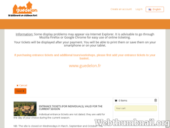 billetterie.guedelon.tickeasy.com website preview