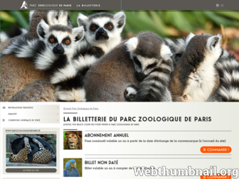 billetterie.parczoologiquedeparis.fr website preview