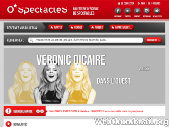ospectacles.fr website preview