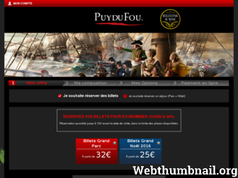 reservation.puydufou.com website preview