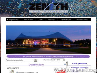 zenith-caen.fr website preview