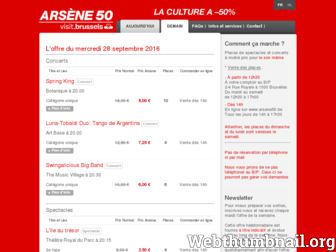 arsene50.be website preview