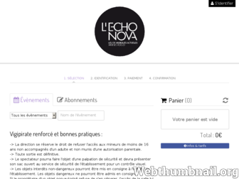 billetterie.lechonova.com website preview