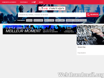 livenation.fr website preview